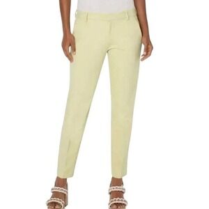 Liverpool LA Kelsey Crop Trouser Pants 10/30 Petite Yellow Bright Pastel Stretch